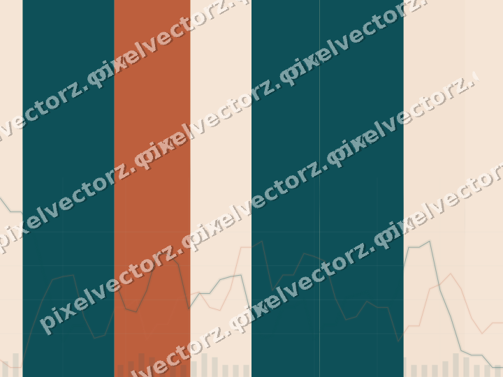 Soft pastel chart background in dark teal and orange