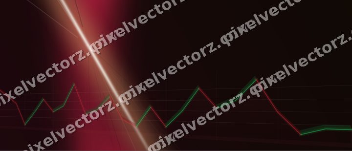 Glowing neon chart background in pink and red