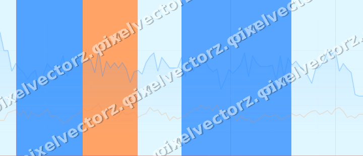 Glowing neon chart background in blue and red