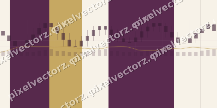 Glowing neon chart background in magenta and amber