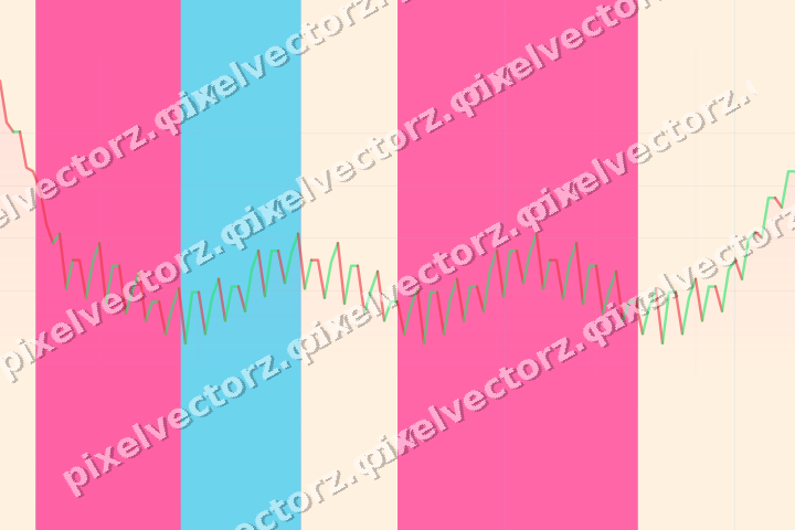 Glowing neon chart background in pink and cyan