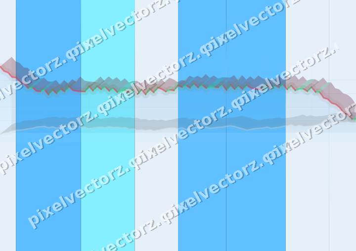 Glowing neon chart background in cyan and blue
