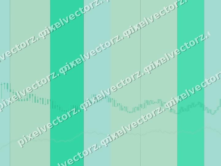 Glowing neon chart background in green and teal
