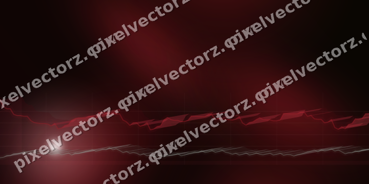 Glowing neon chart background in red and green