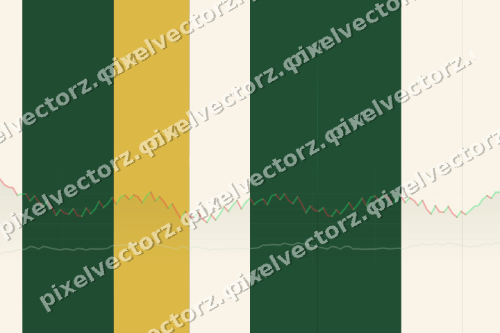 Glowing neon chart background in green and amber
