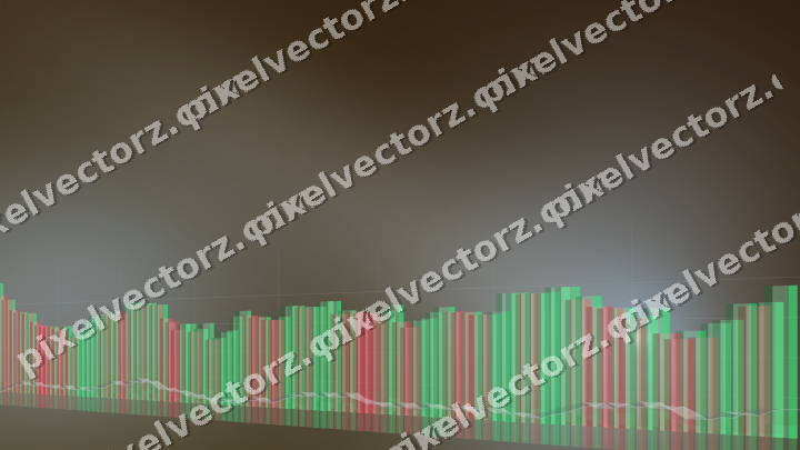 Glowing neon chart background in blue and orange