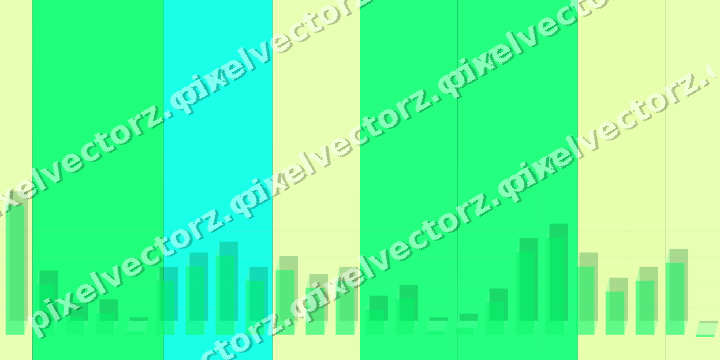 Glowing neon chart background in green and lime