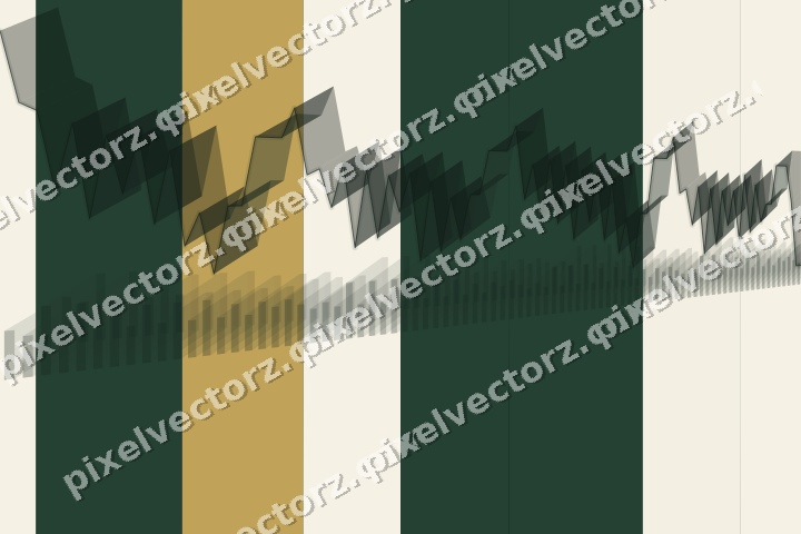 Glowing neon chart background in green and amber