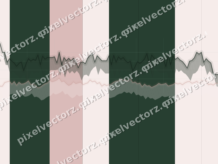Glowing neon chart background in green and red