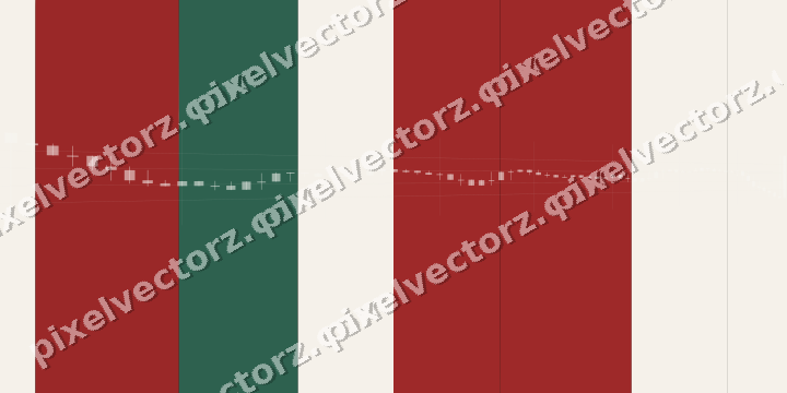 Glowing neon chart background in red and green
