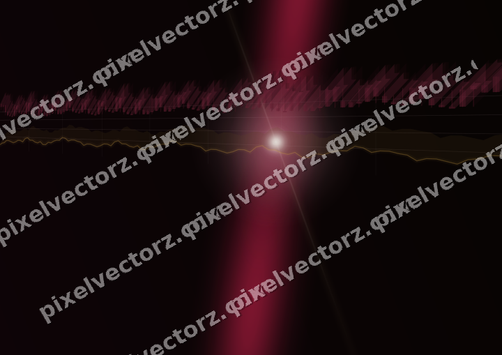 Glowing neon chart background in pink and amber