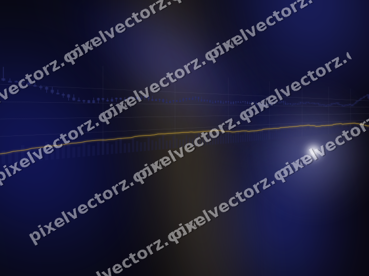 Glowing neon chart background in blue and amber