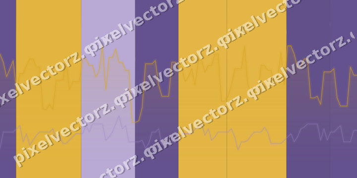 Glowing neon chart background in amber and purple