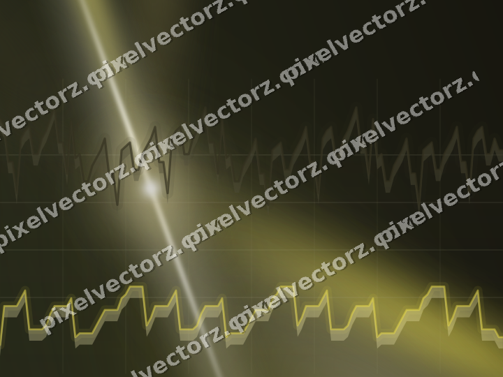 Glowing neon chart background in dark amber and yellow
