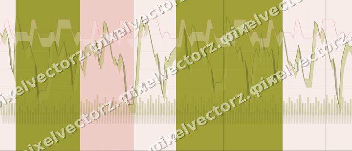 Glowing neon chart background in yellow and red