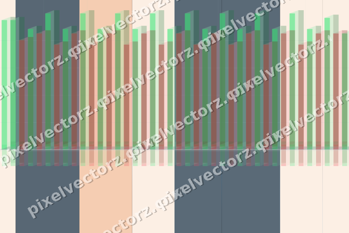 Glowing neon chart background in blue and orange
