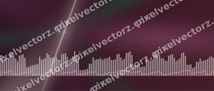 Glowing neon chart background in dark magenta and pink
