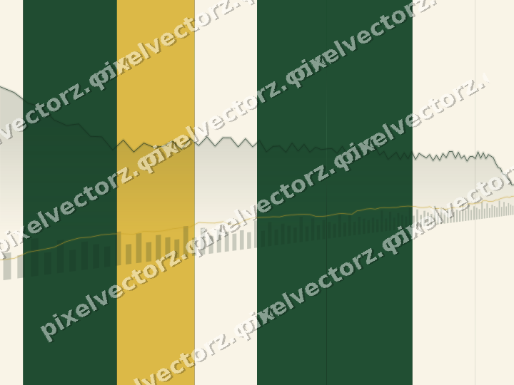 Glowing neon chart background in green and amber