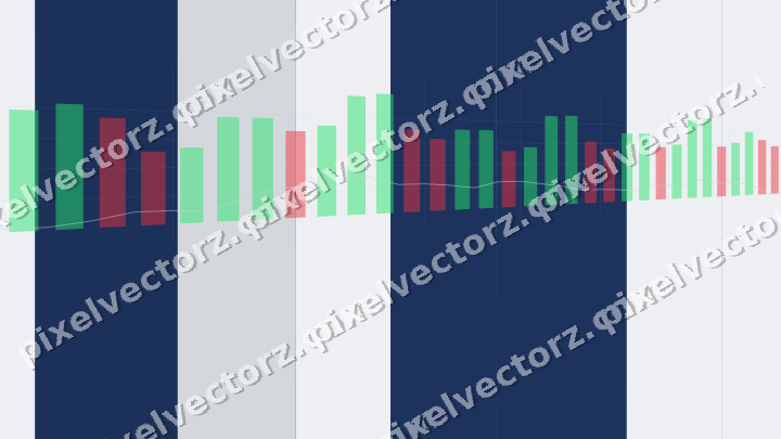 Glowing neon chart background in blue