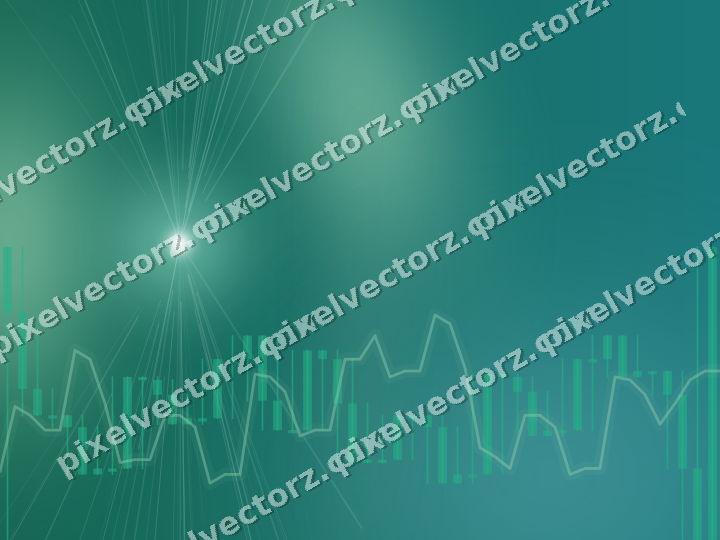 Glowing neon chart background in green and teal