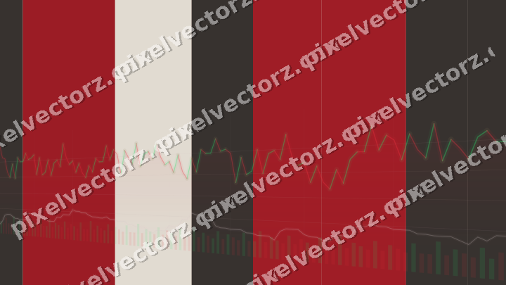 Soft pastel chart background in red and pale amber
