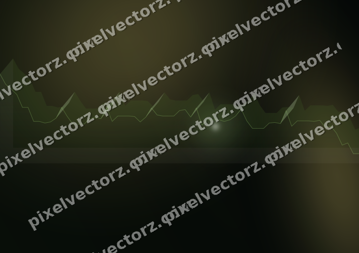 Glowing neon chart background in lime and yellow
