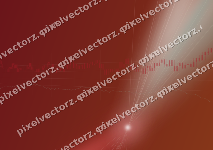 Glowing neon chart background in red and pale lime