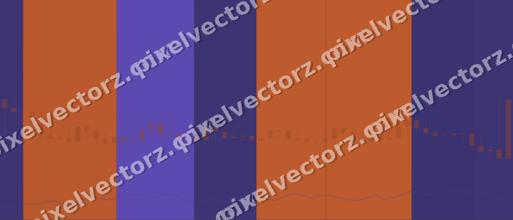Glowing neon chart background in orange and blue