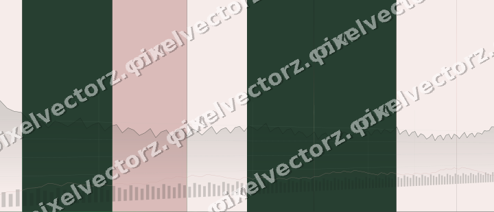 Glowing neon chart background in green and red