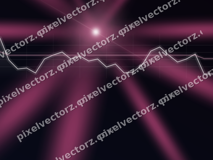 Glowing neon chart background in pink and blue