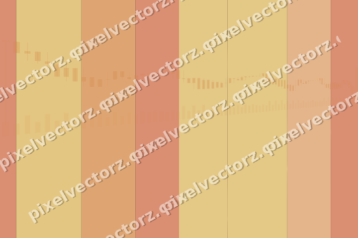 Glowing neon chart background in orange and amber