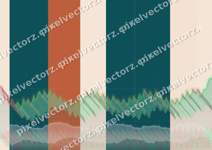 Soft pastel chart background in dark teal and orange