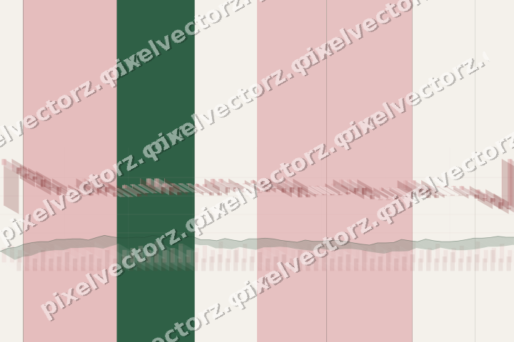 Glowing neon chart background in red and green