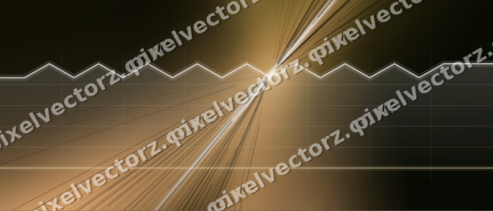 Glowing neon chart background in amber and orange