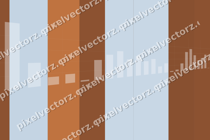 Glowing neon chart background in blue and orange