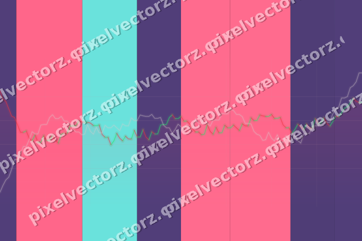 Glowing neon chart background in pink and amber