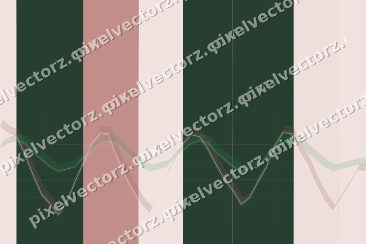 Soft pastel chart background in dark green and red