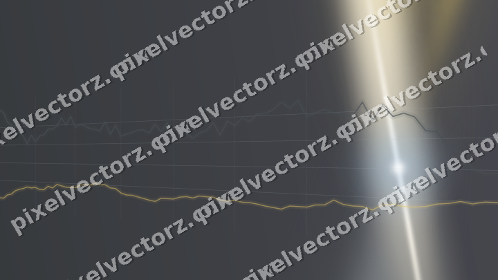 Glowing neon chart background in amber and grey