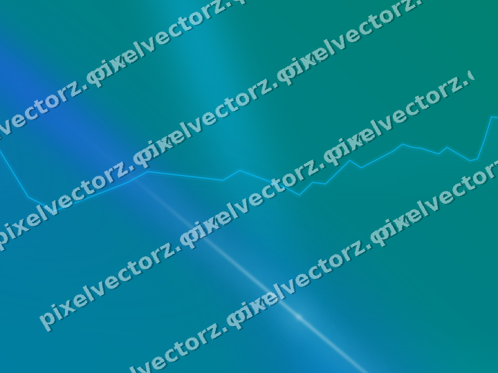 Glowing neon chart background in cyan and teal