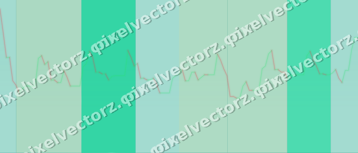 Glowing neon chart background in green and teal