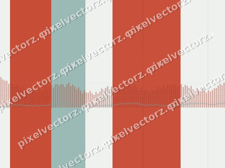 Glowing neon chart background in red and orange