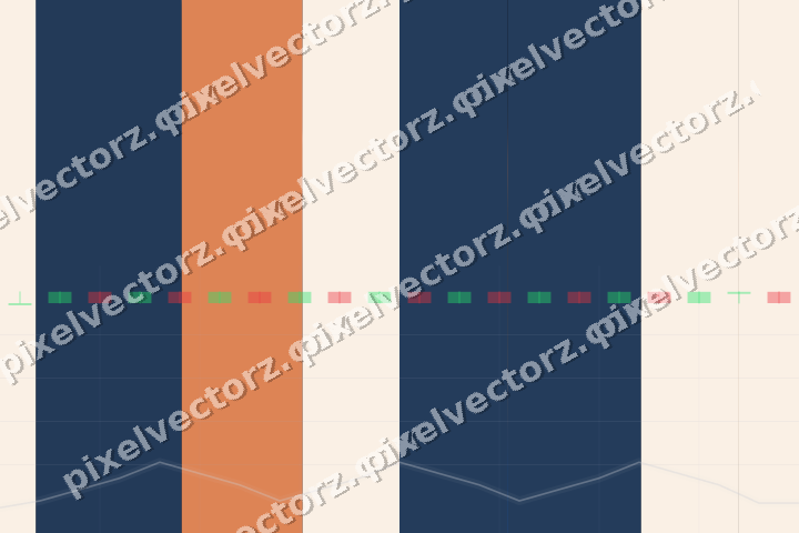 Glowing neon chart background in blue and orange