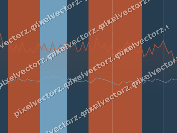 Soft pastel chart background in orange and cyan