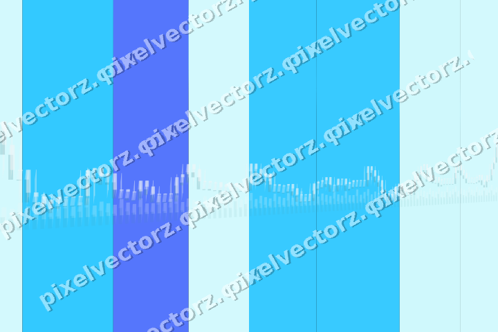 Glowing neon chart background in cyan and teal