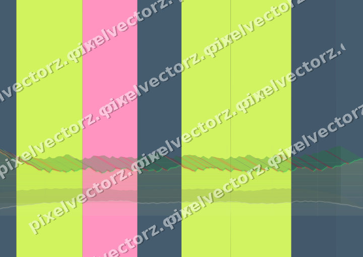 Glowing neon chart background in lime and amber