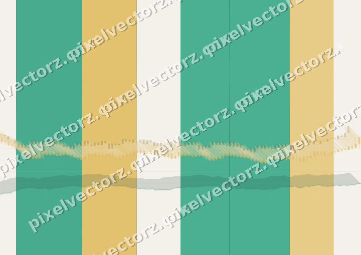 Glowing neon chart background in amber and green