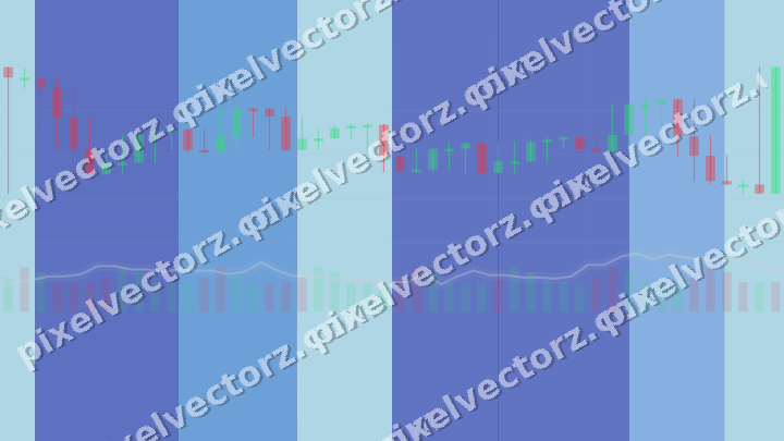Glowing neon chart background in blue and cyan