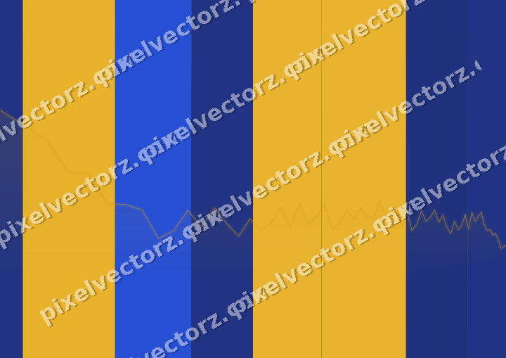 Glowing neon chart background in amber and blue