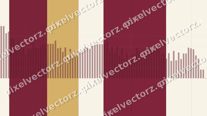Glowing neon chart background in pink and amber