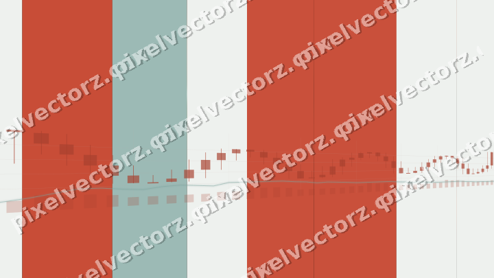 Glowing neon chart background in red and orange